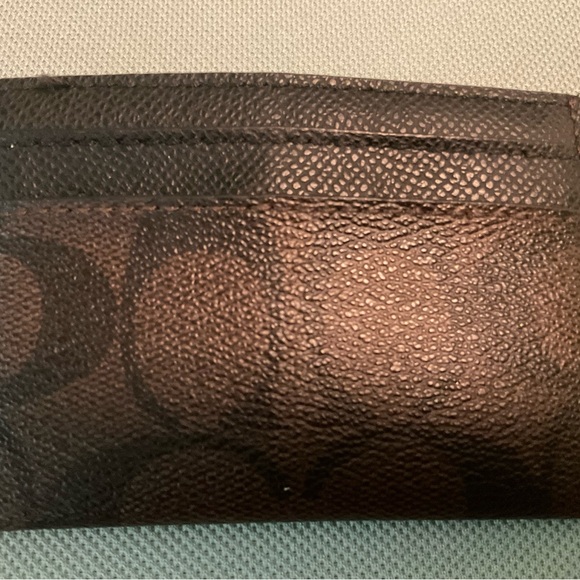 Coach Brown Leather Card Holder - Picture 2 of 3